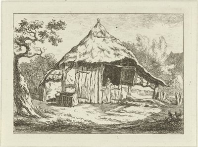 Quinta com porta superior aberta Paisagens (1-6) (título da série) de Carel Lodewijk Hansen
