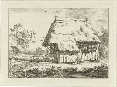 Pastor em um aprisco Paisagens (1-6) (título da série) de Carel Lodewijk Hansen