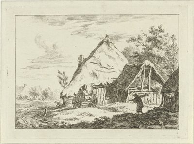 Carrinho para uma fazenda Paisagens (1-6) (título da série) de Carel Lodewijk Hansen
