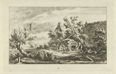 Forno para uma fazenda Paisagens (a-f) (título da série) de Carel Lodewijk Hansen