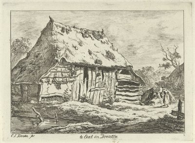 Casal perto de um celeiro
Na Eext em Drenthe (título sobre o objecto)
Paisagens (1-6) (título da série) de Carel Lodewijk Hansen