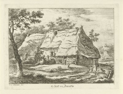 Mulher com criança perto de uma quinta
Na Eext em Drenthe (título sobre o objecto)
Paisagens (1-6) (título da série) de Carel Lodewijk Hansen