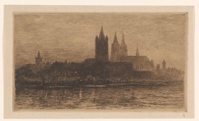 Vista de Colónia à noite de Carel Nicolaas Storm van 