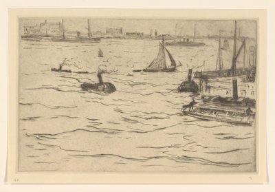 Vista do Maas em Rotterdam O Maas em Rotterdam (título original) de Carel Nicolaas Storm van 