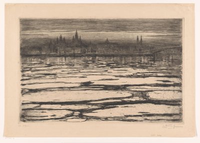 Sincelos no Reno (título original no objeto) de Carel Nicolaas Storm van 