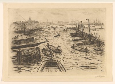 Vista do porto de Carel Nicolaas Storm van 