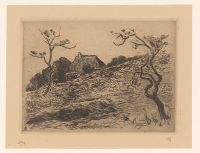 Casa atrás de uma colina perto de Materborn de Carel Nicolaas Storm van 