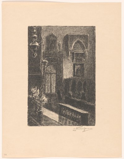 Interior da igreja em Veneza de Carel Nicolaas Storm van 