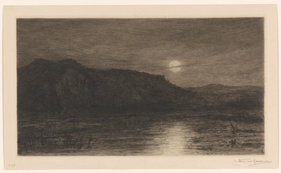 Paisagem ao luar na Villa Caprera de Carel Nicolaas Storm van 