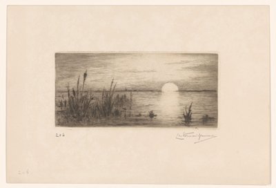 Pôr-do-sol de Carel Nicolaas Storm van 