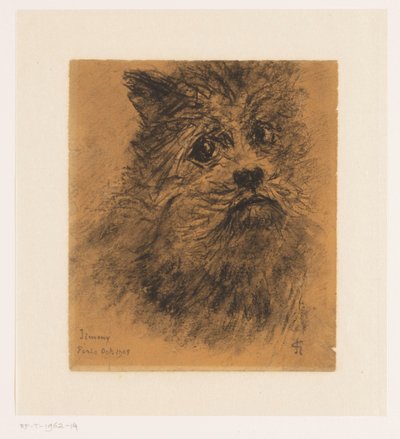 Estudo de retrato do cachorro Jimmy de Carel Nicolaas Storm van 