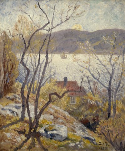 Paisagem Costeira com Casas de Carl Edvard Diriks