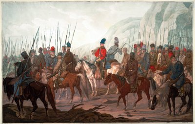 Marcha dos Cossacos Urais através da Boémia de Carl Adolph Heinrich Hess