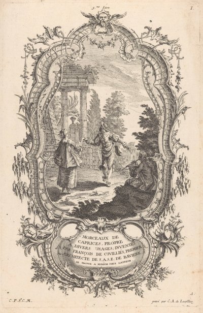 Dansend paar
Figuren em landschappen (título da série)
9me Livre I Morceaux De Caprices, Propre A Divers Usages (título da série sobre o objecto) de Carl Albert von Lespilliez