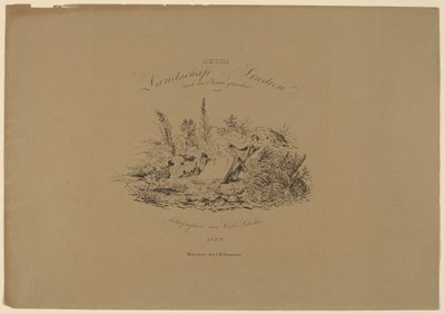 Seis estudos de paisagem da natureza de Carl August Lebschee