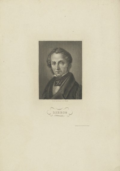 Retrato do químico Justus von Liebig, c. 1840 de Carl Barth