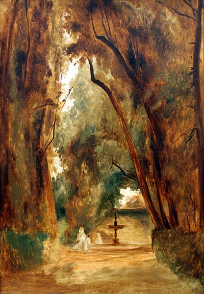 Parque da Villa Borghese de Carl Blechen