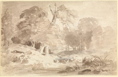 Paisagem rural no Marco Brandenburgo de Carl Blechen