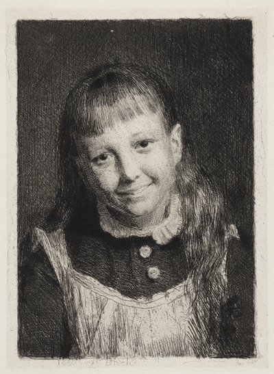 A menina rindo. Retrato de Ida Alma Bloch de Carl Bloch