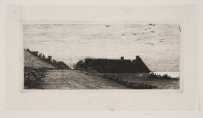 Casas junto à praia. Noite de Verão de Carl Bloch