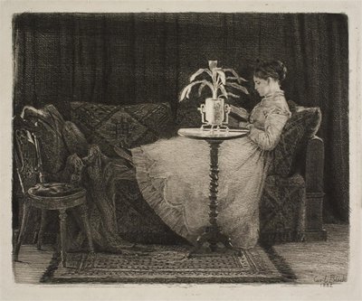 Senhora da leitura de Carl Bloch