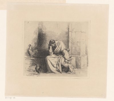 São Pedro com galo cantor de Carl Bloch