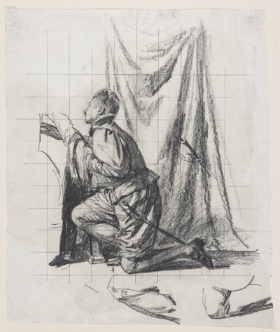 Esboço do apagamento "O Jovem e a Morte" de Carl Bloch