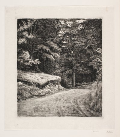 A estrada em Granskoven de Carl Bloch
