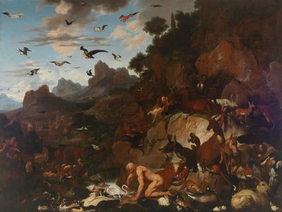 A loucura de Nabucodonosor, c. 1680. de Carl Borromaus Andreas Ruthart