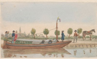 Trekschuit, 1824
Een hollandsche trek de Jaagschuit / Um barco de tracção, utilizado para o transporte de passageiros e mercadorias na Holanda (título sobre o objecto) de Carl Cristiaan Fuchs