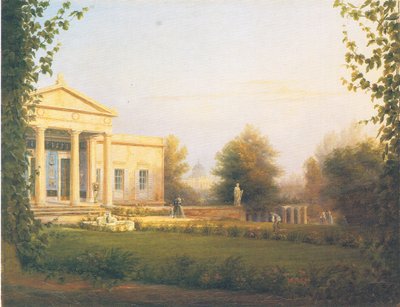 vista da varanda do castelo de Charlottenhof de Carl Daniel Freydanck