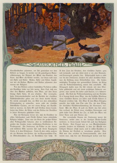 Grove of Fetters of the Semnones (cor litho) de Carl Emil Doepler