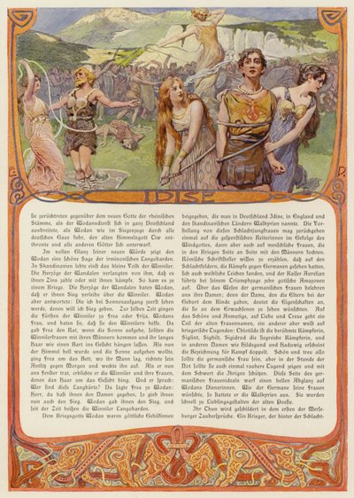 Idis, deusa germânica (cor litho) de Carl Emil Doepler