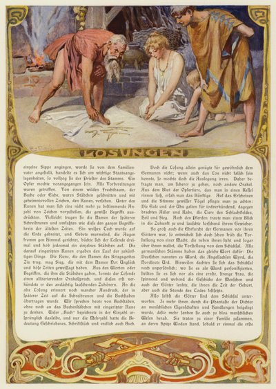 Lendo as runas (lito colorido) de Carl Emil Doepler