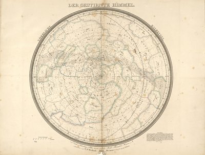 O céu estrelado - hemisfério norte de Carl Ferdinand Weiland