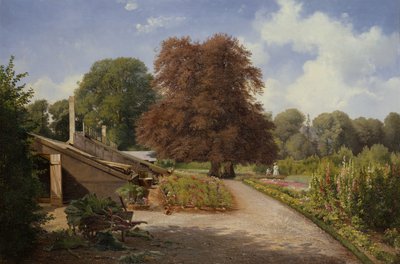 No Jardim (óleo sobre tela) de Carl Frederick Aagaard