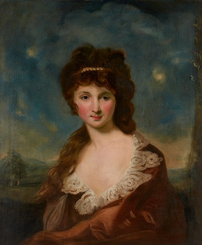 Retrato de uma senhora dita ser Harriet Rochfort (1758-1854) de acordo com o rótulo no verso (óleo sobre tela) de Carl Frederick von Breda
