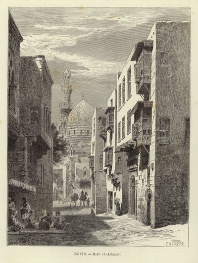 Egito - Darb al-Ahmar no Cairo de Carl Friedrich Heinrich Werner
