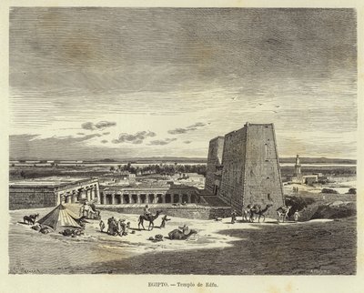 Egito - Templo de Edfu de Carl Friedrich Heinrich Werner