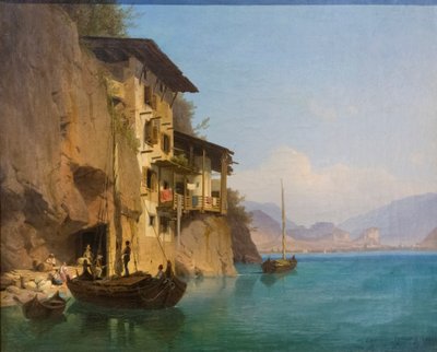A Ponale Osteria no Lago Garda de Carl Friedrich Heinzmann