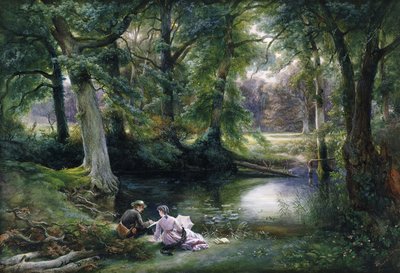 A lição de arte, 1870 de Carl Friedrich Wilhelm Trautschold