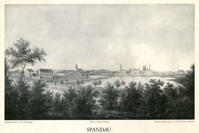 Cityscape Spandau por volta de 1860 de Carl Frühsorge