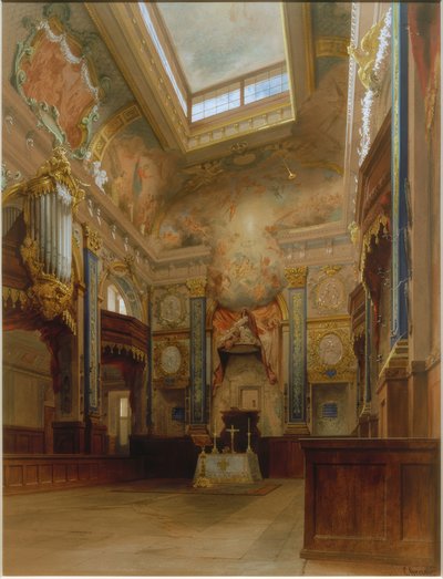 Capela no Palácio Charlottenburg de Carl Georg Anton Gräb