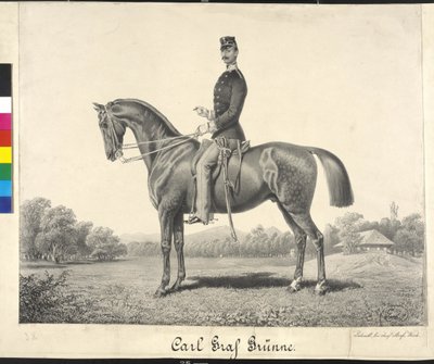 Retrato equestre de Carl count Gruenne de Carl Goebel