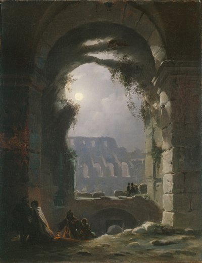 O Coliseu à noite, início da década de 1830 de Carl Gustav Carus