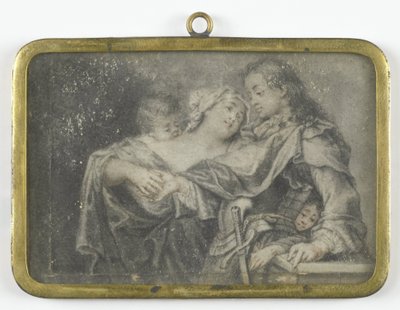 Uma jovem mulher que distrai um guerreiro enquanto um dos seus filhos o rouba de Carl Gustav Klingstedt (attributed to)