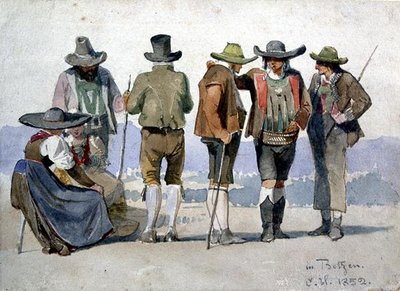 Um estudo de grupo em Botzen de Carl Haag