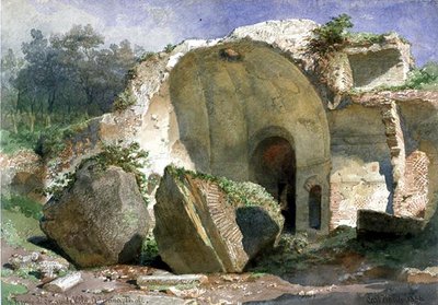 No Templo de Serapis, Villa Adriana, Tivoli