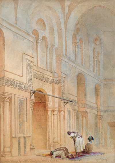 Na Mesquita do Sultão Allahoon, Cairo de Carl Haag