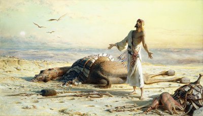 Naufrágio no deserto, 1886 de Carl Haag
